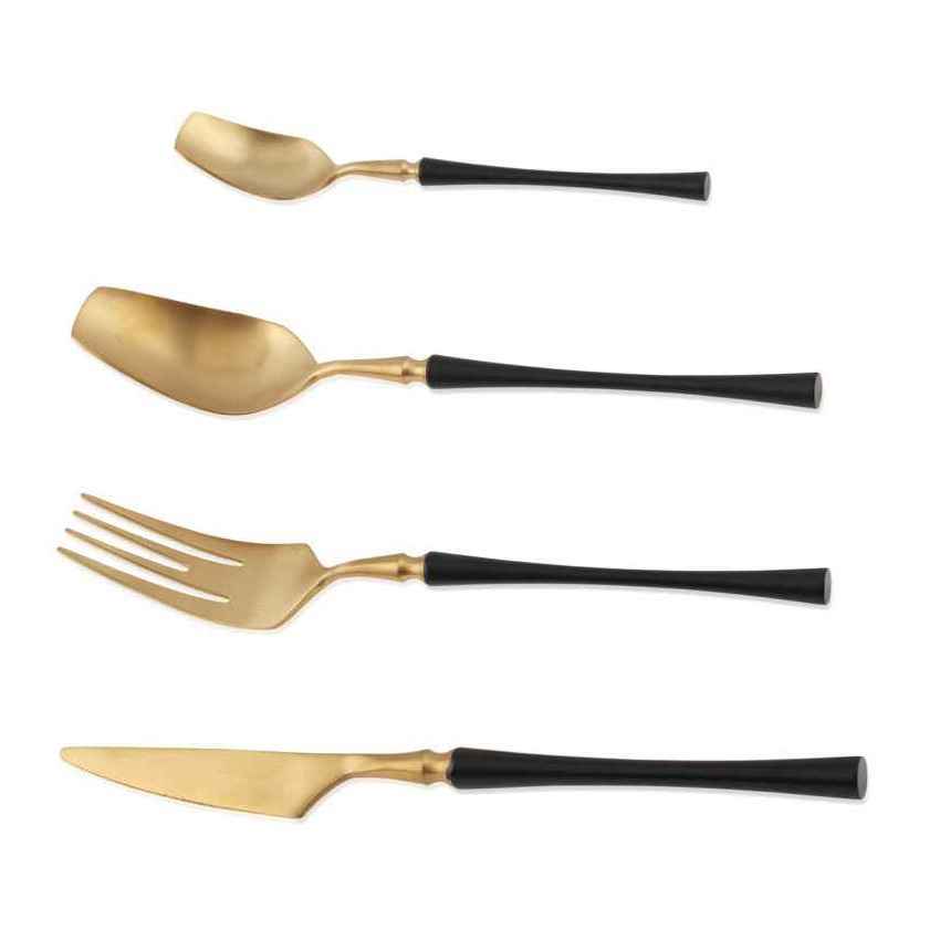GOLD PINK CUTLERY SET