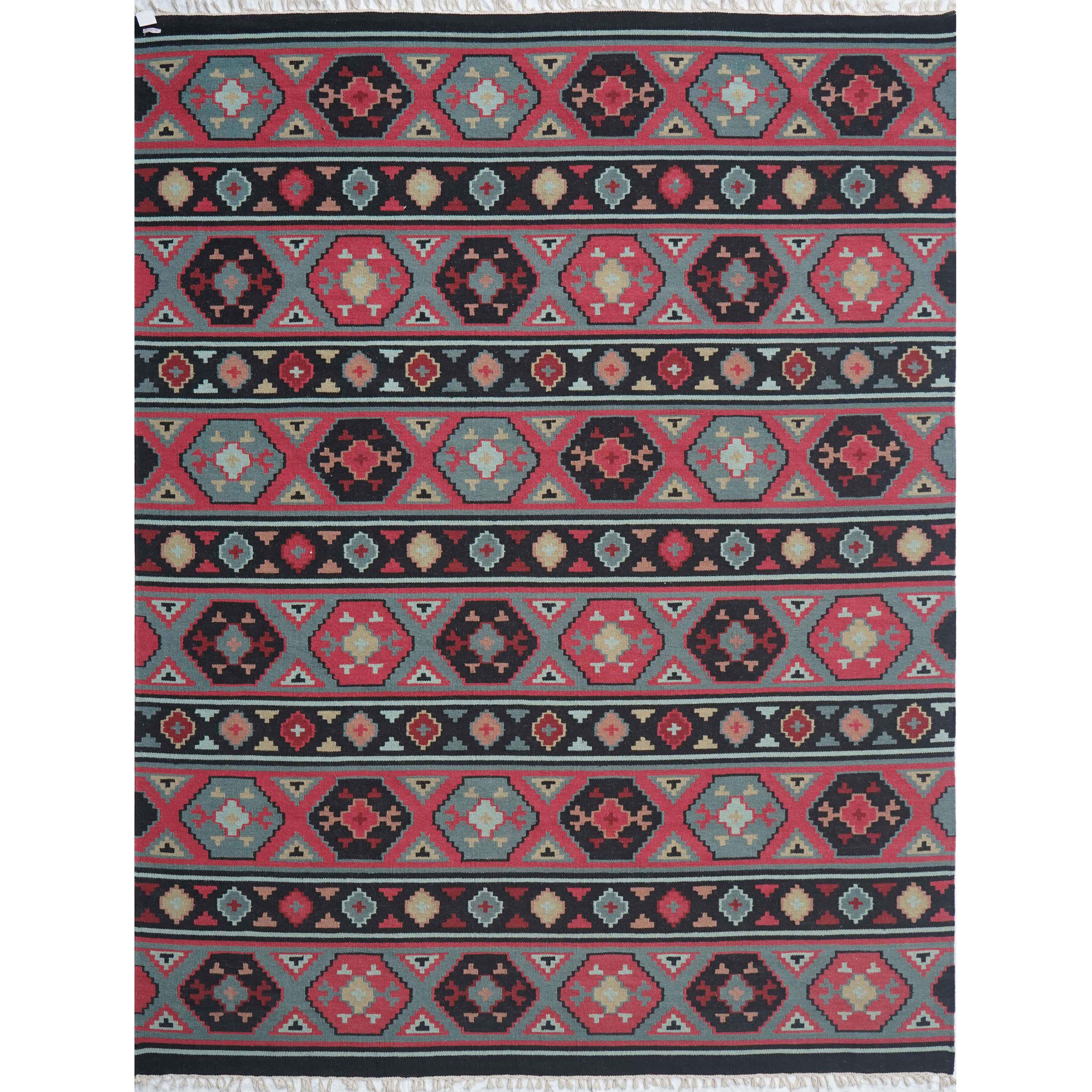 CREAM & BROWN SPIDER WEAVE RUG