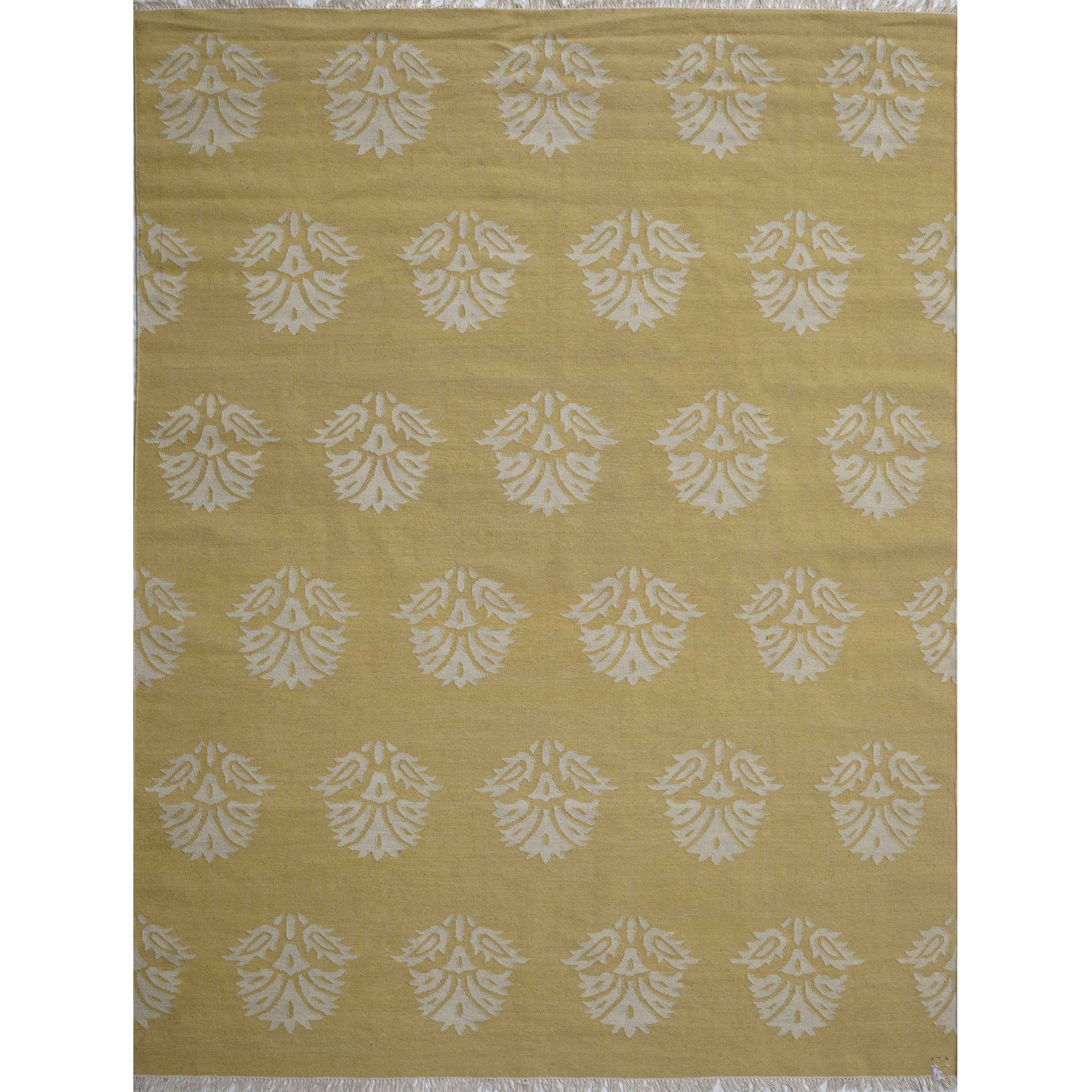 CREAM & BROWN SPIDER WEAVE RUG