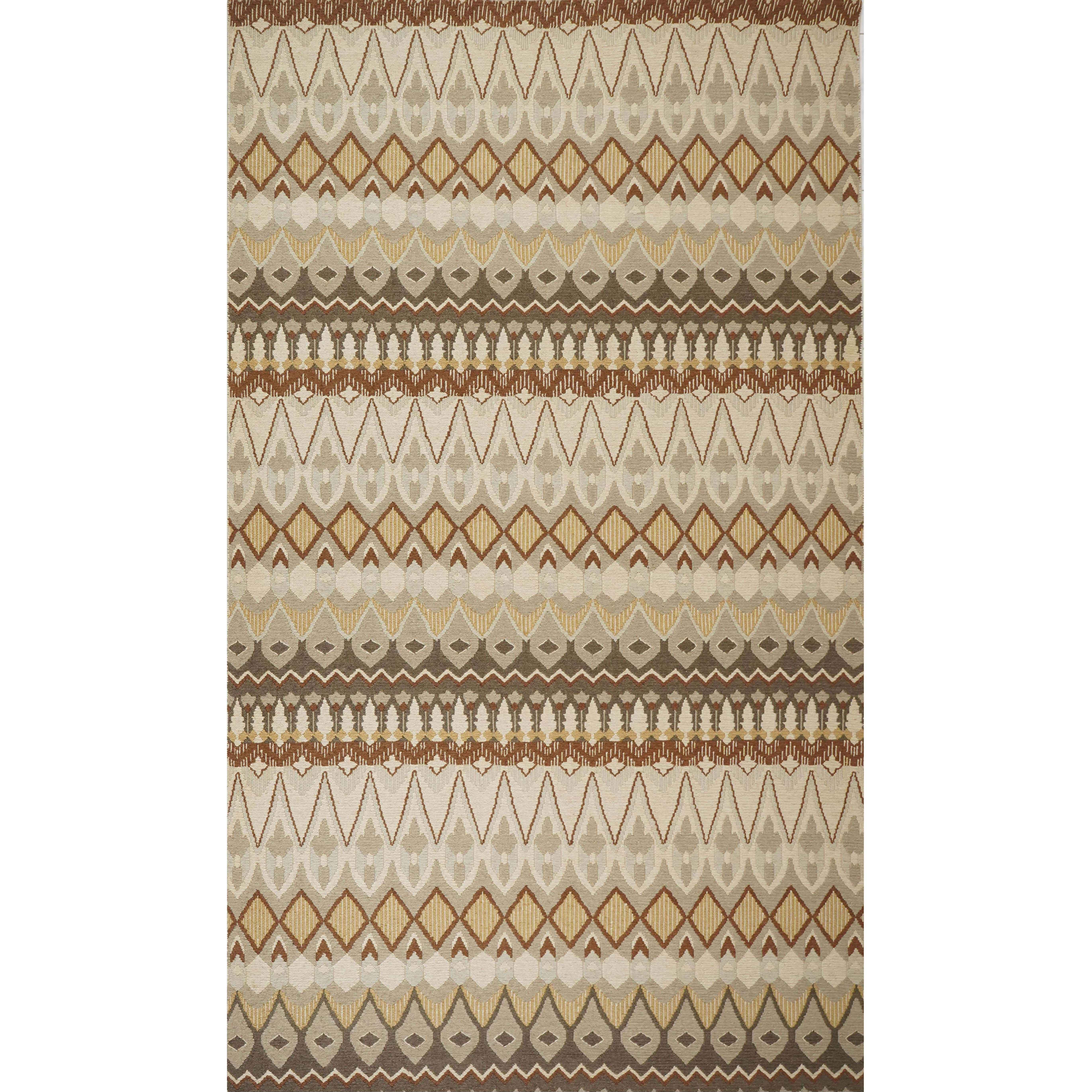 CREAM & BROWN SPIDER WEAVE RUG