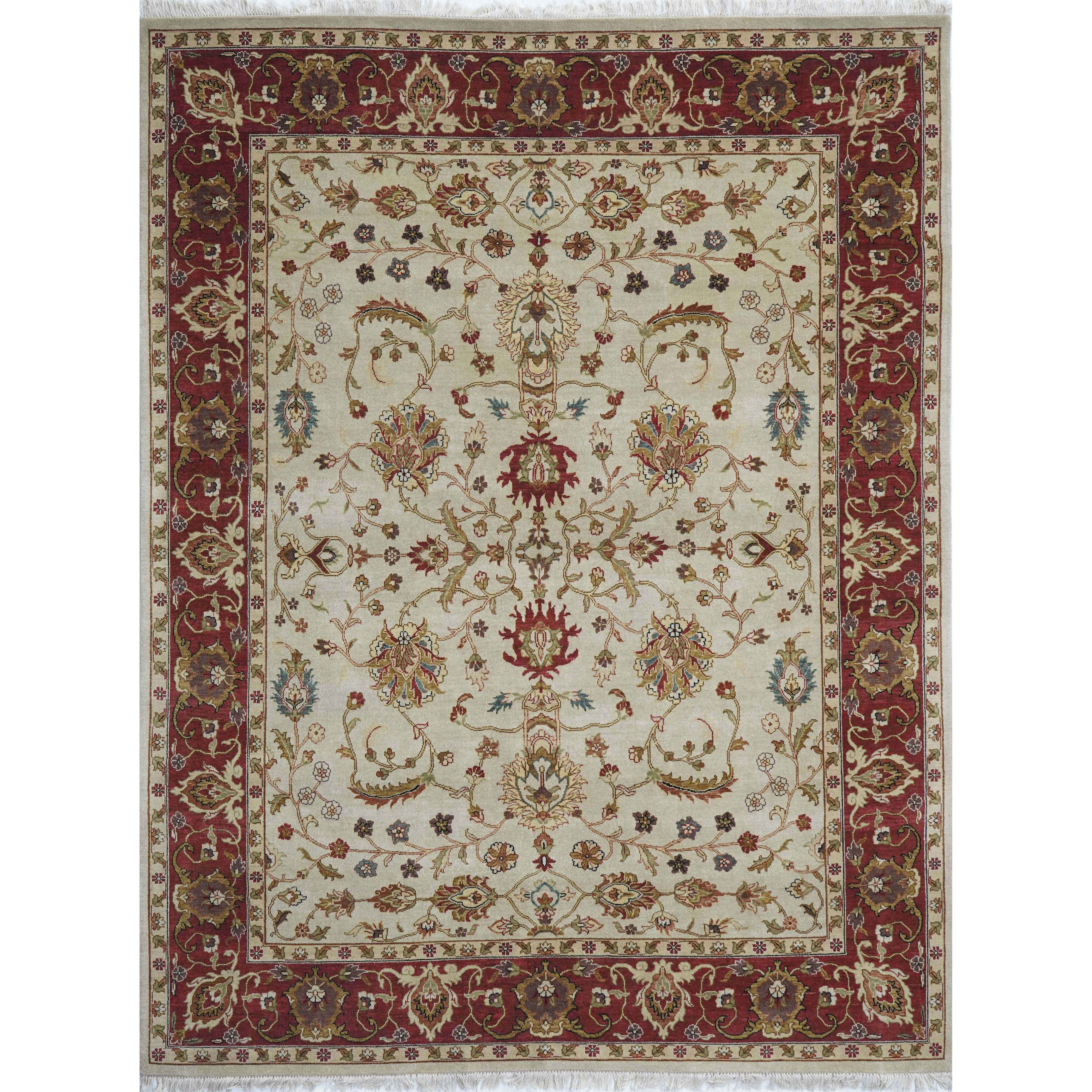 CREAM & BROWN SPIDER WEAVE RUG