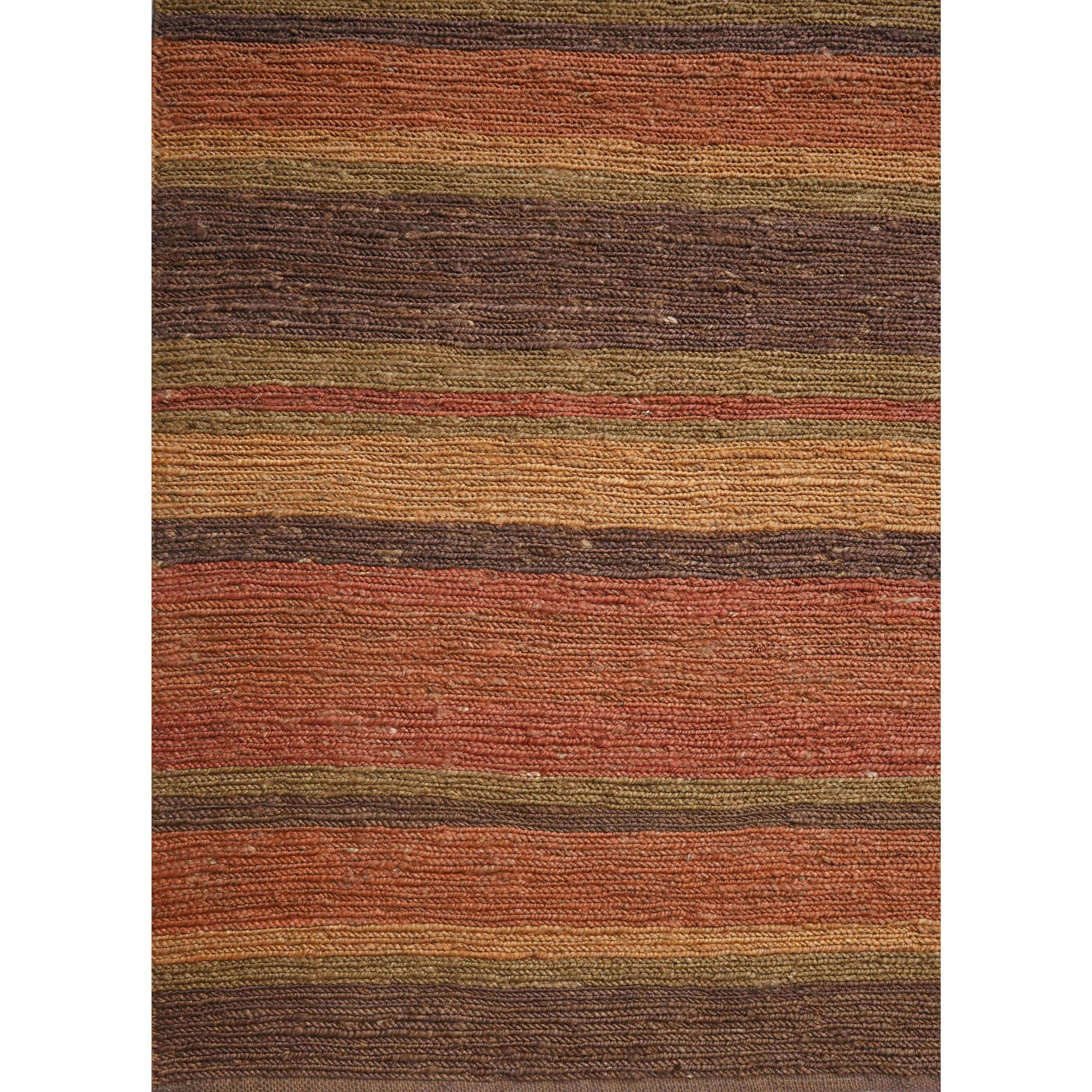 CREAM & BROWN SPIDER WEAVE RUG