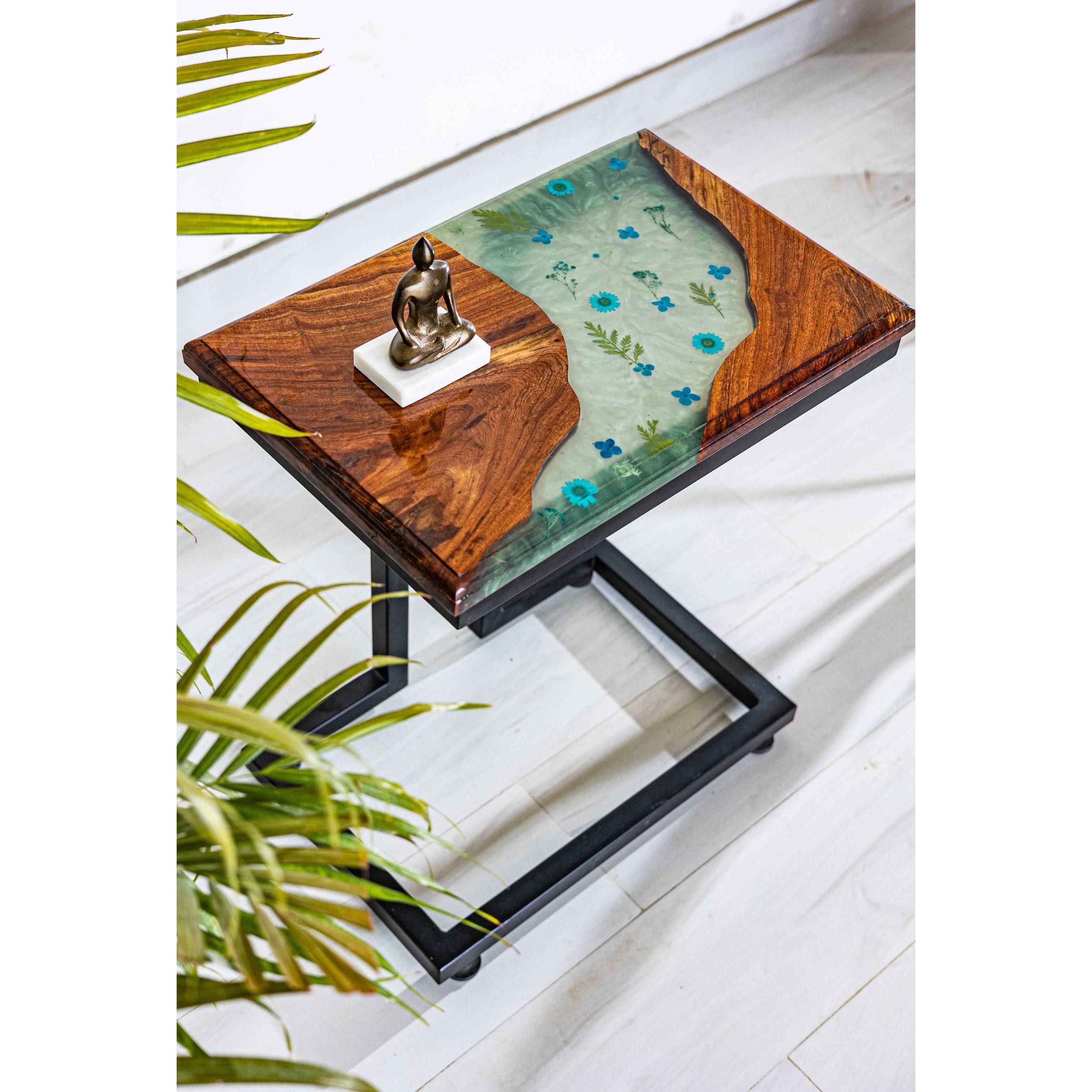 Turquoise Blue Peg Side Table