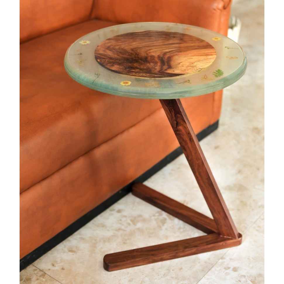 Turquoise Blue Peg Side Table