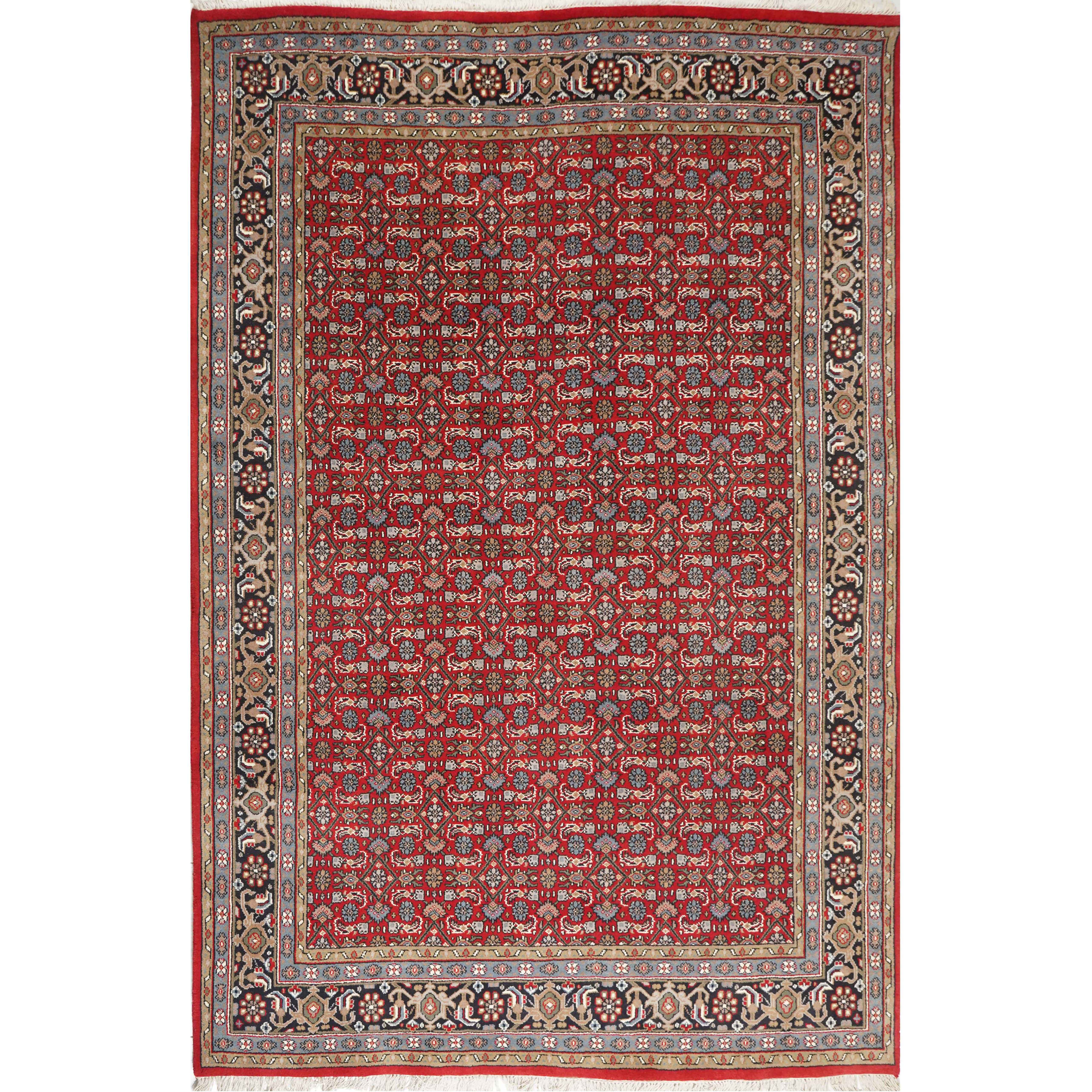 CREAM & BROWN SPIDER WEAVE RUG