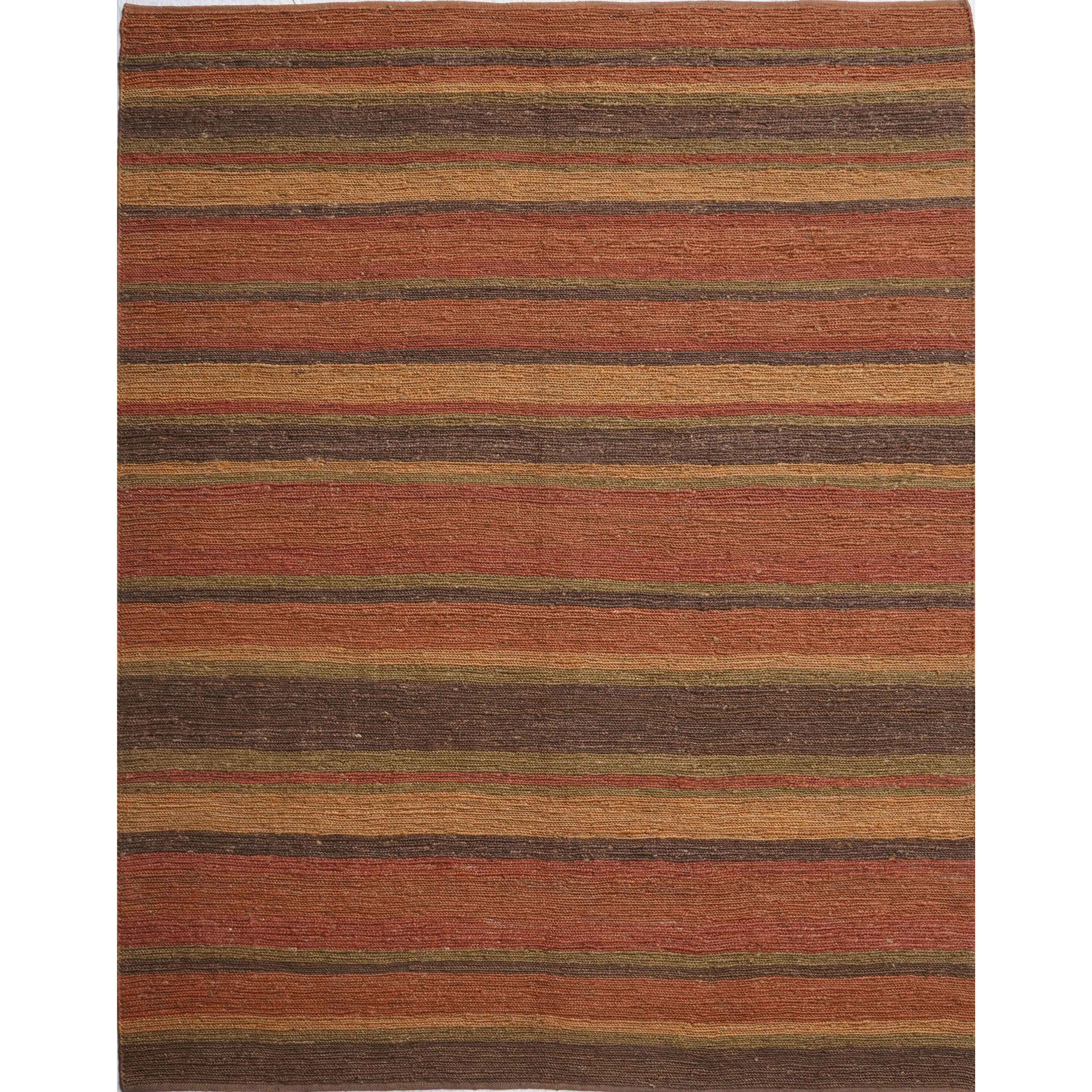 CREAM & BROWN SPIDER WEAVE RUG
