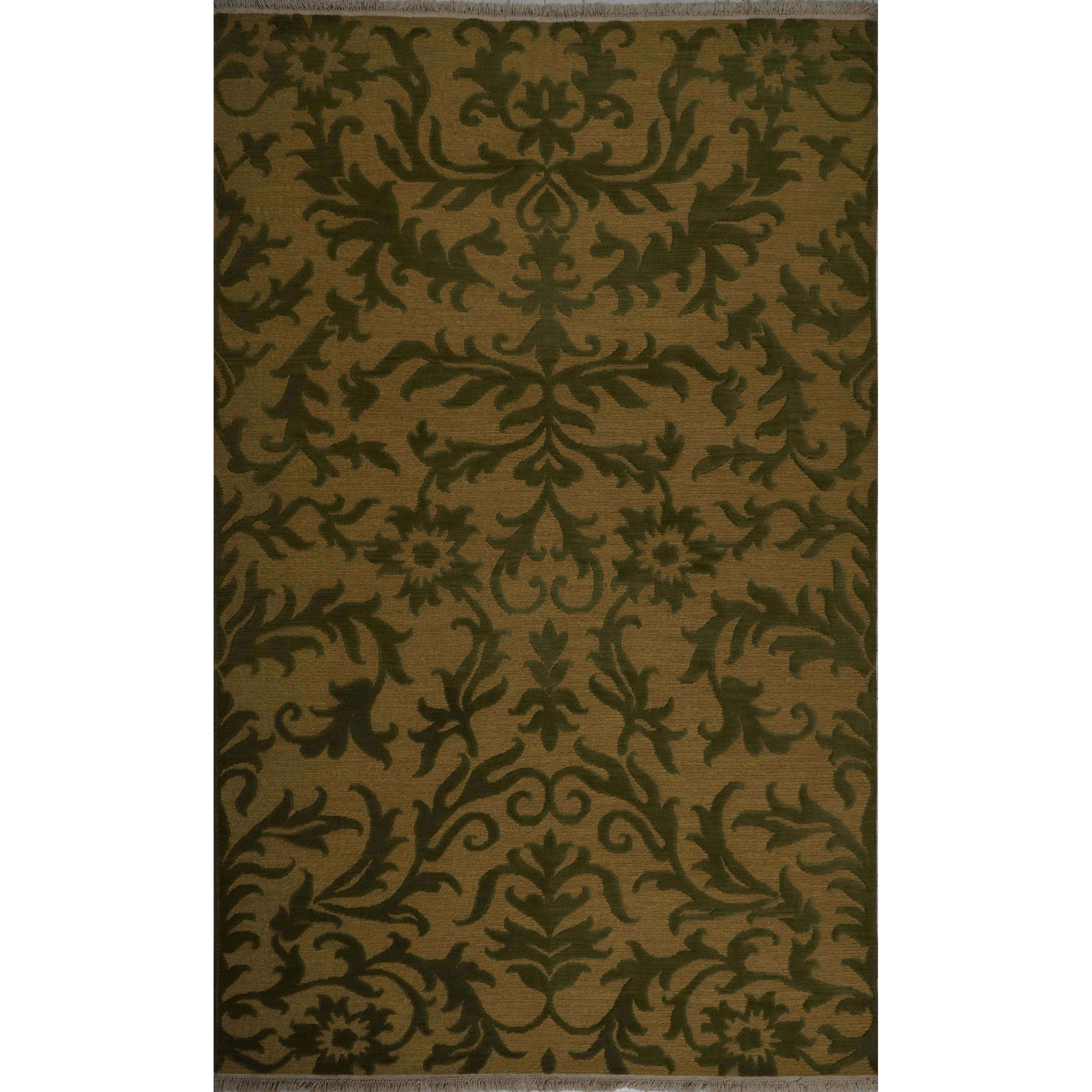 CREAM & BROWN SPIDER WEAVE RUG