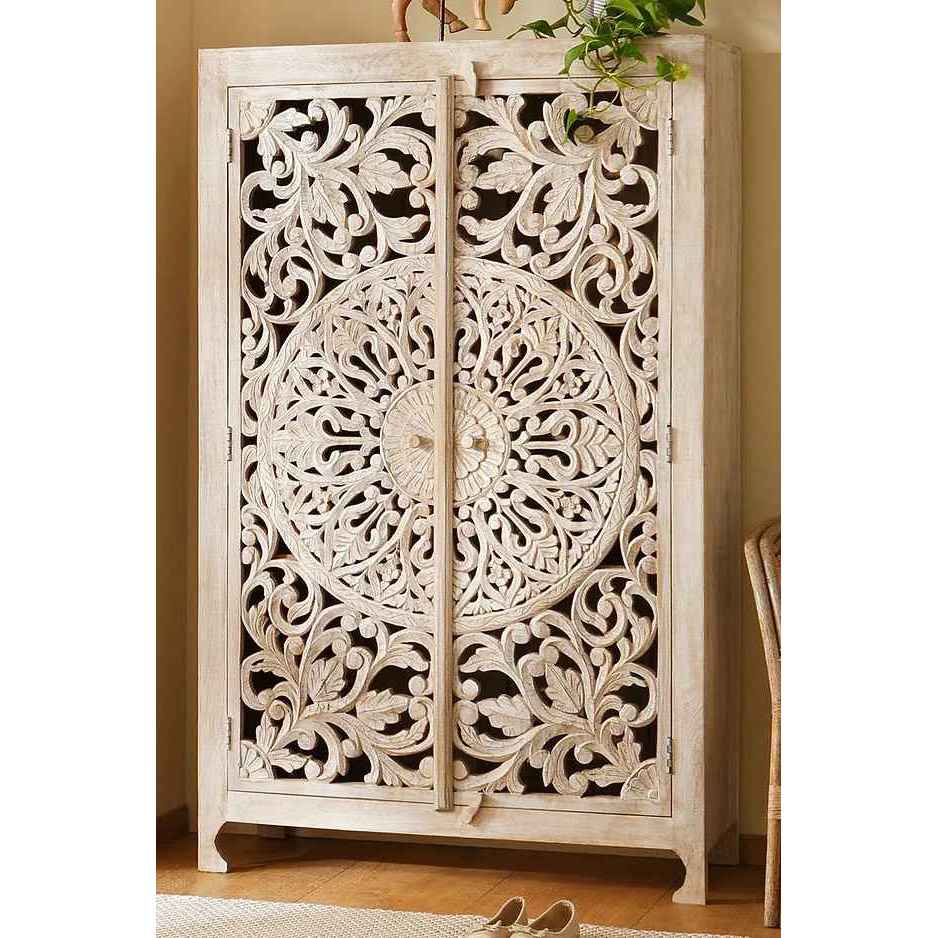 The Sultana Carved Rustic Armoire