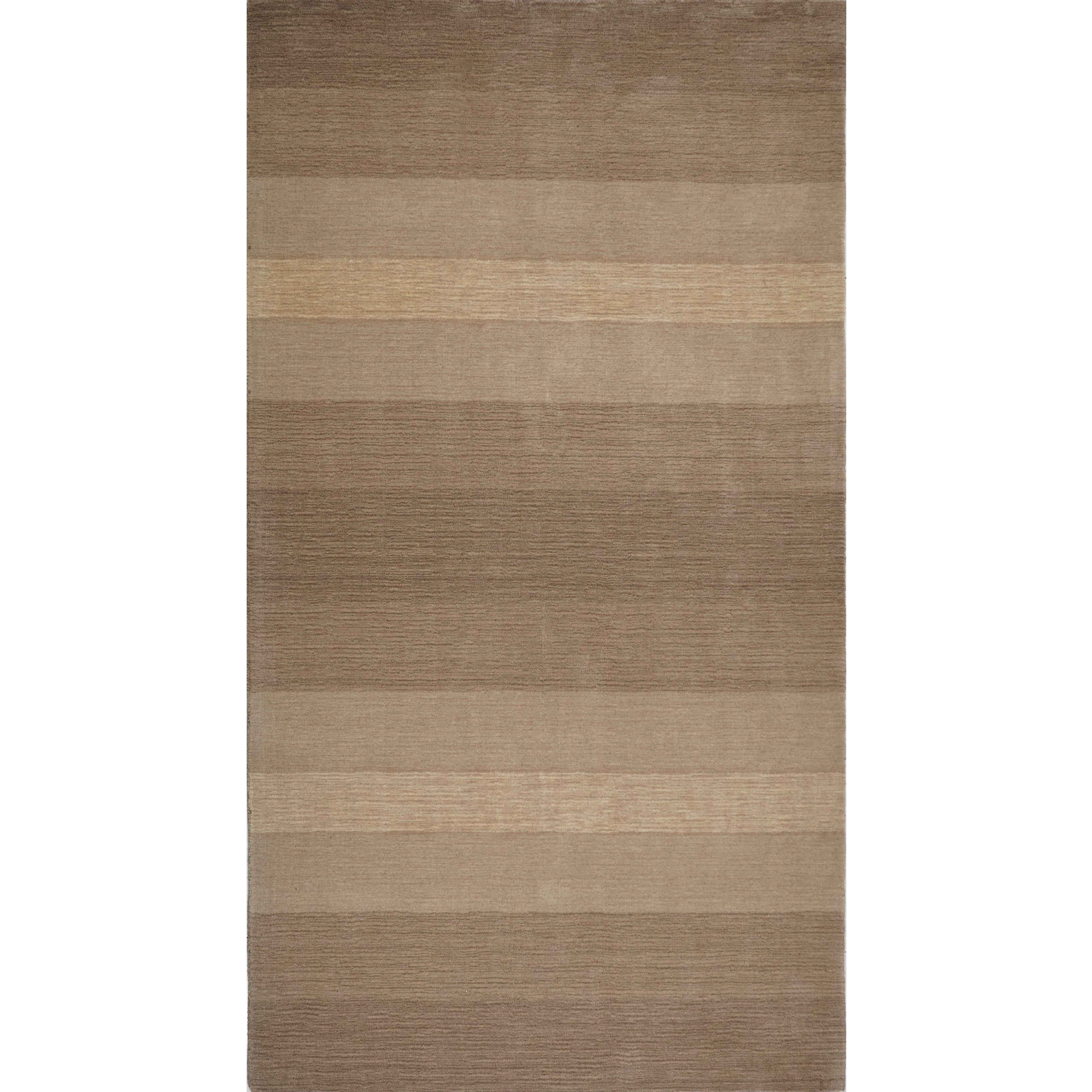 CREAM & BROWN SPIDER WEAVE RUG