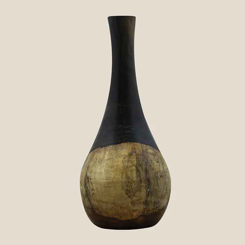 Rosewood Flower Vase Sphere Shaped