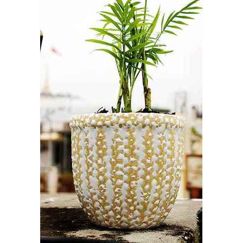 Metal Hanging Planter with Jute Rope