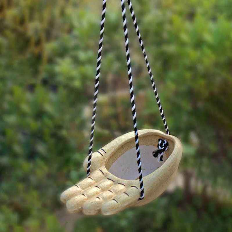 Metal Hanging Planter with Jute Rope