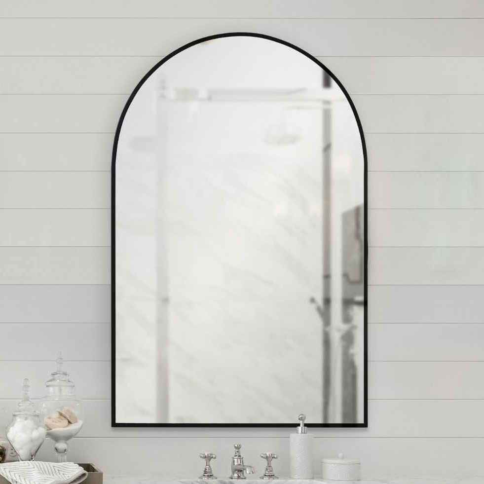 Metal Arch Mirror - Black