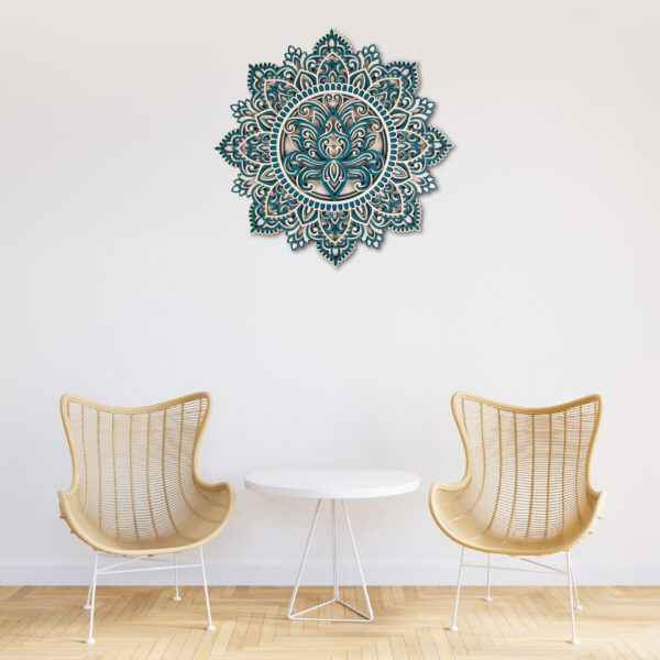 Colorful Princess Face Multi Layer Mandala