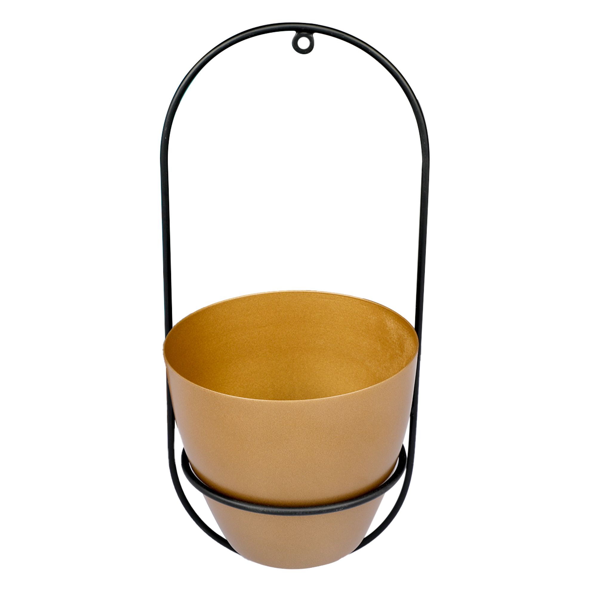 Oval Hanging Metal Planter Pot With Stand