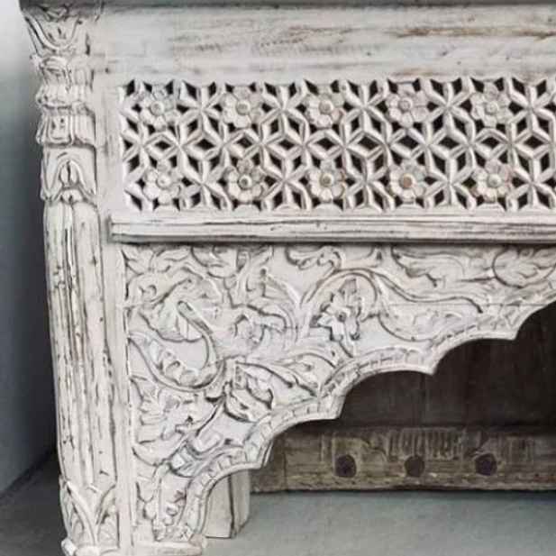 The Mehrab White Jaali Mirror