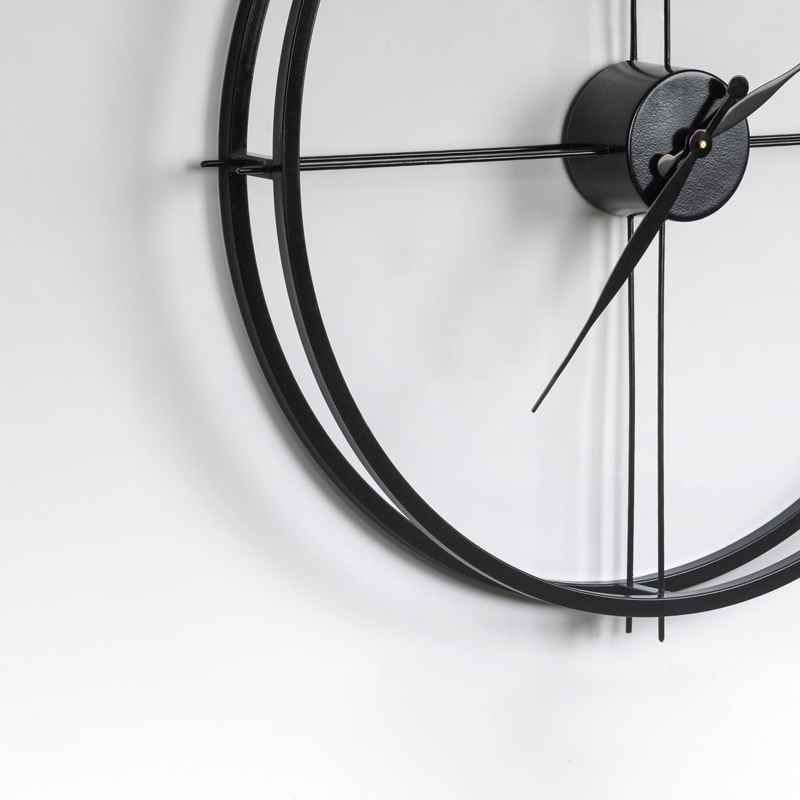 Black Metal Wall Clock