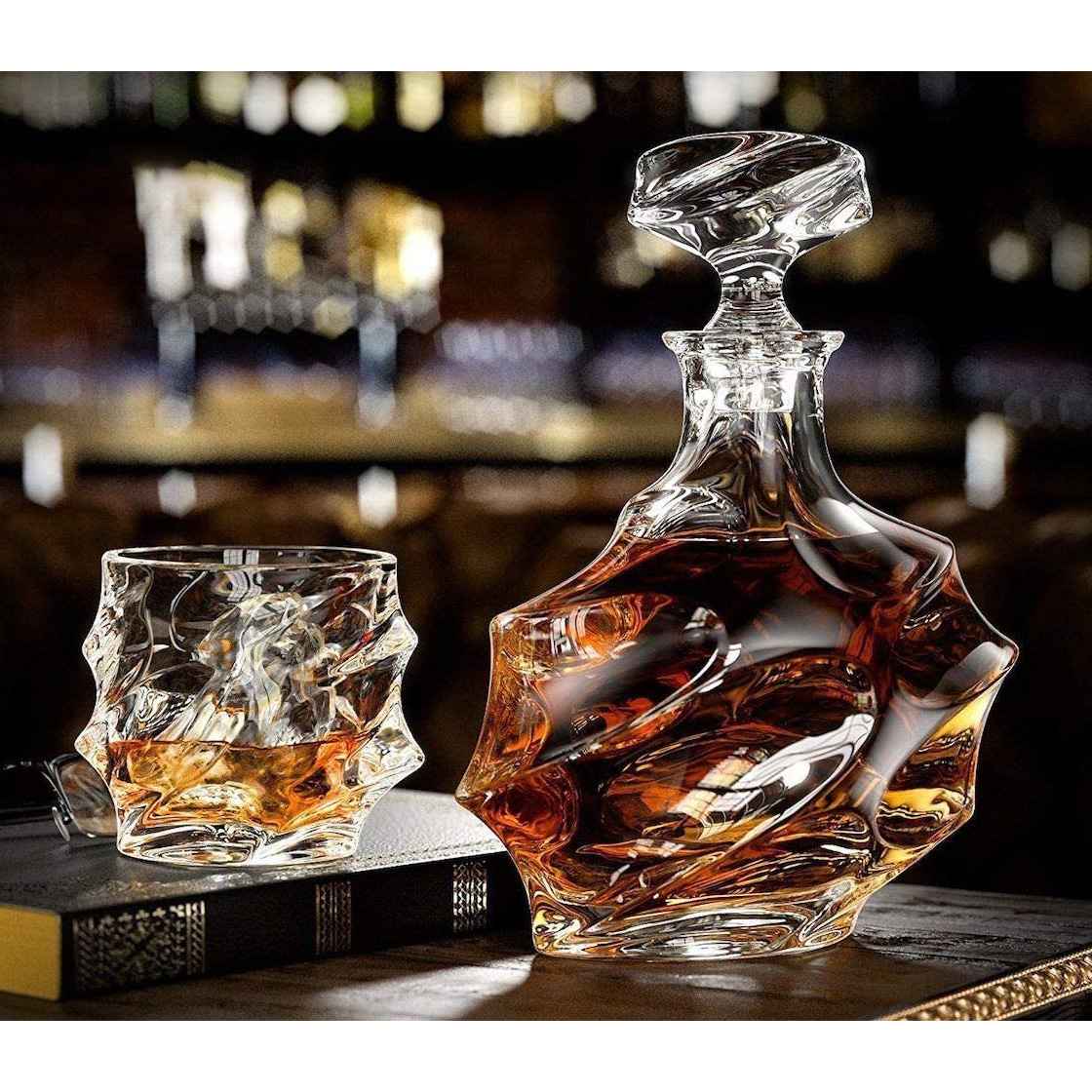 Iris Crystal Decanter Set With Glasses