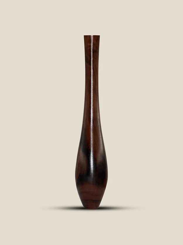 Rosewood Flower Vase Sphere Shaped