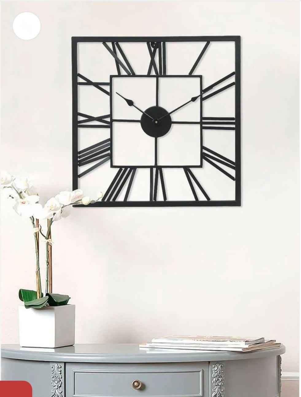 Square Rose Gold Wall Clock