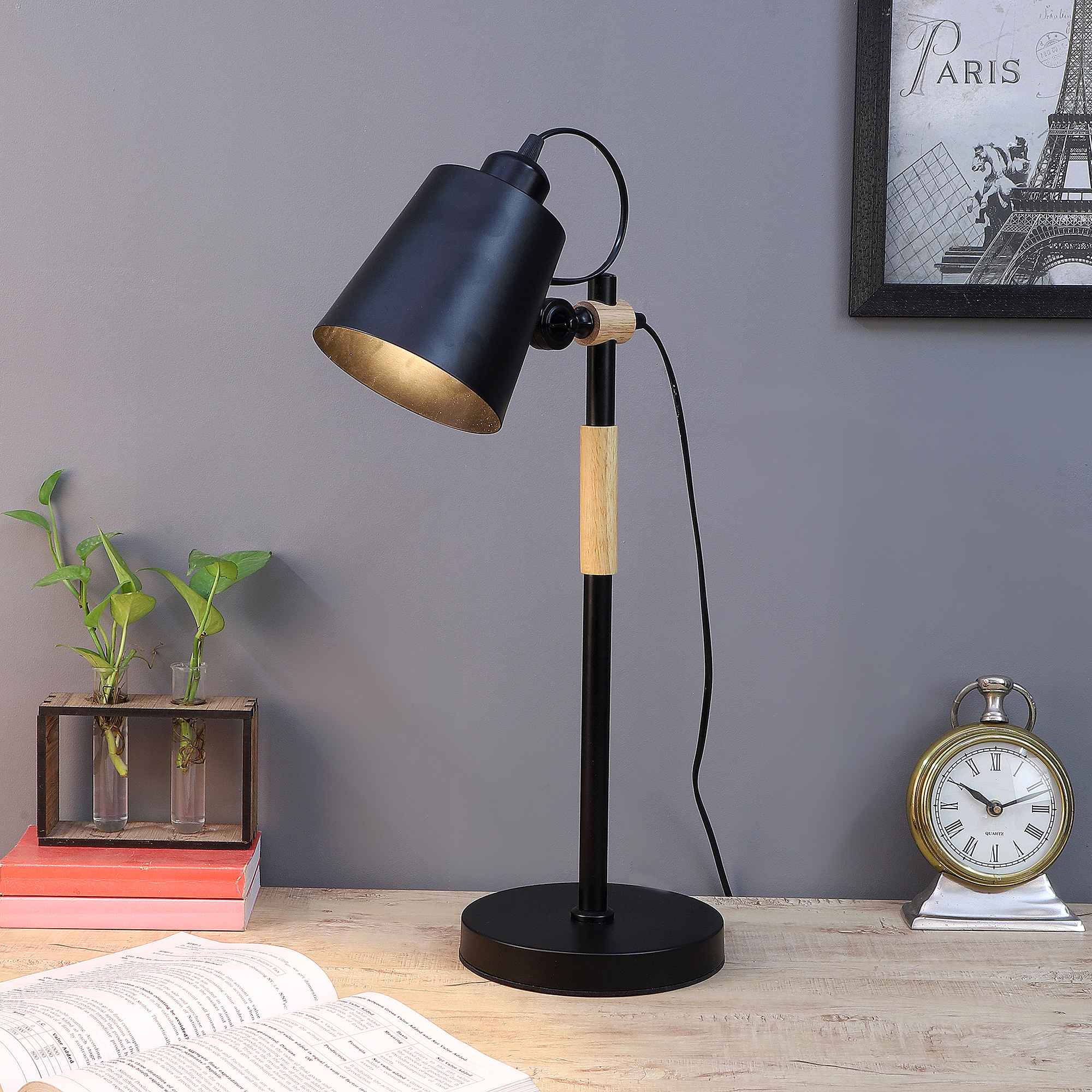 Vintage Industrial Black Metal Single Hanging Light