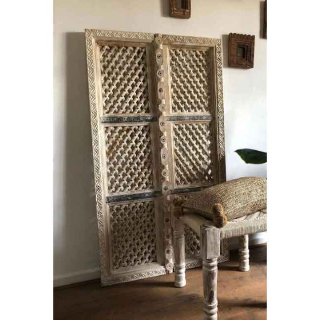 The Mehrab White Jaali Mirror