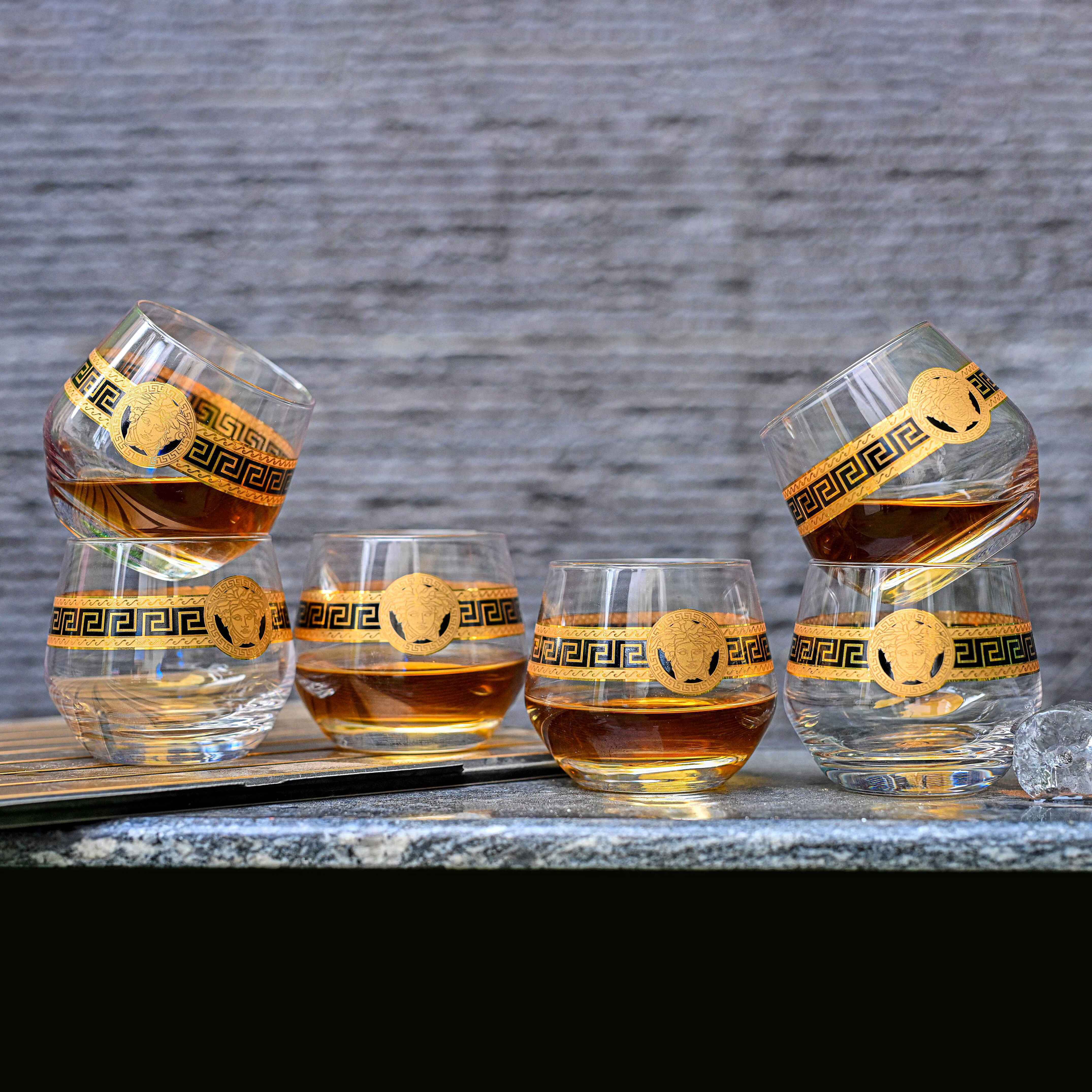 Bubble Design Unique Whiskey Glasses