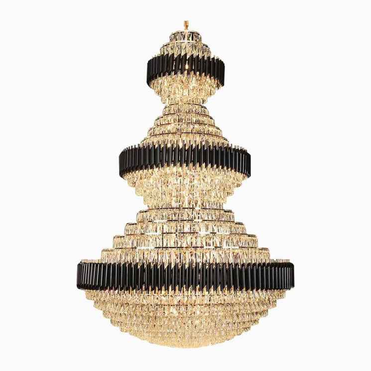 Luxury Modern Crystal Double Height Chandelier