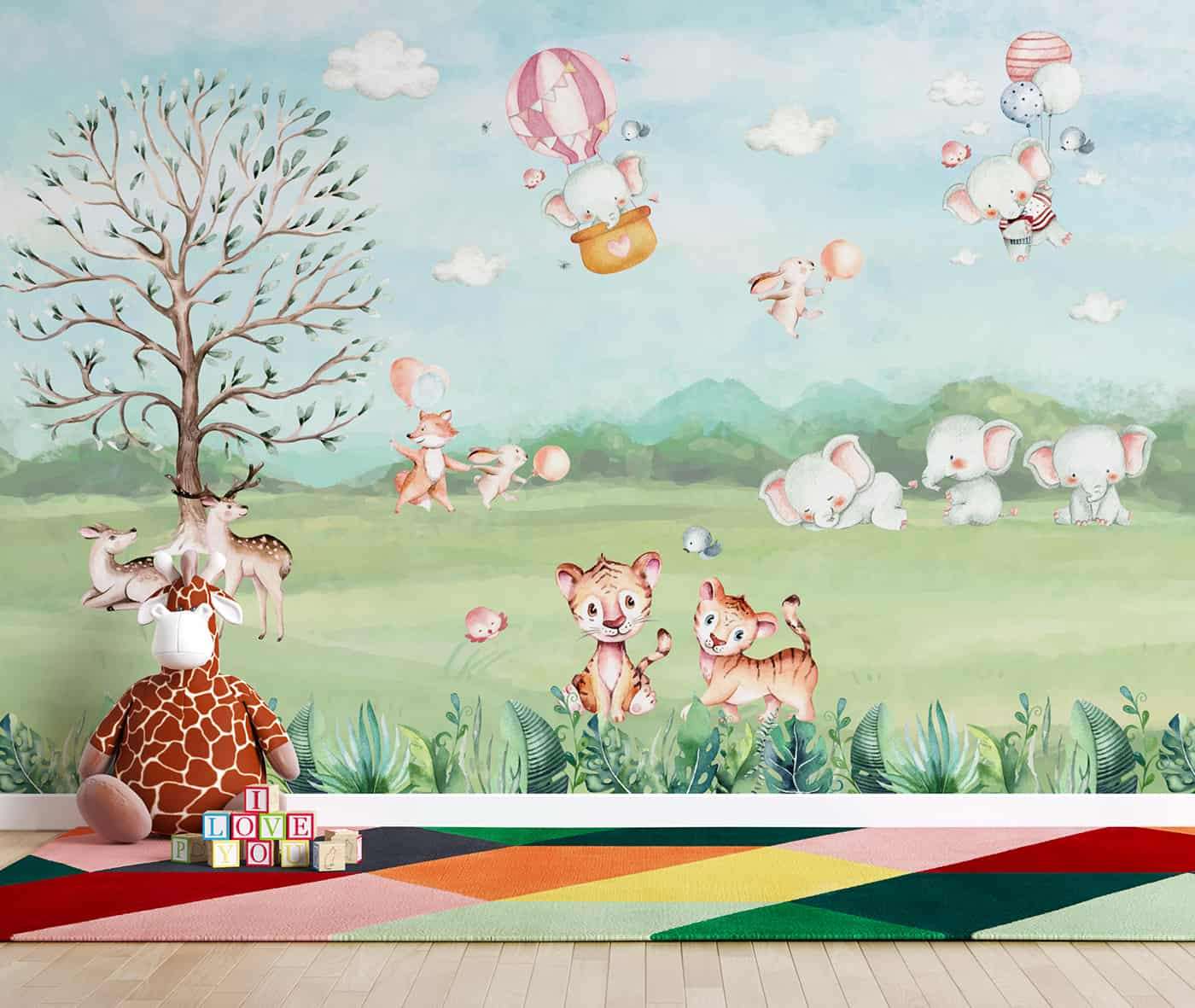 Pastle Mountains and Hot Air Baloons