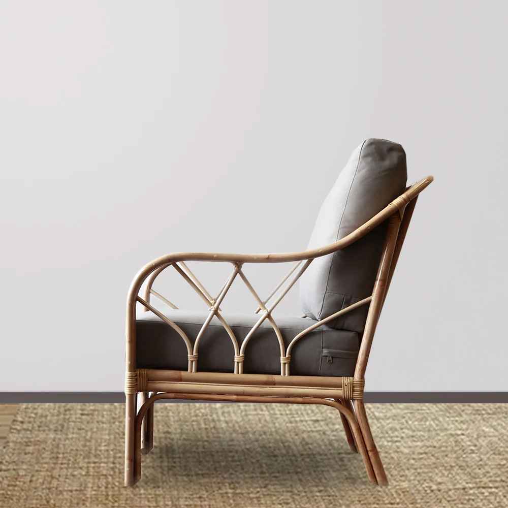 Montauk Rattan Chair - Black