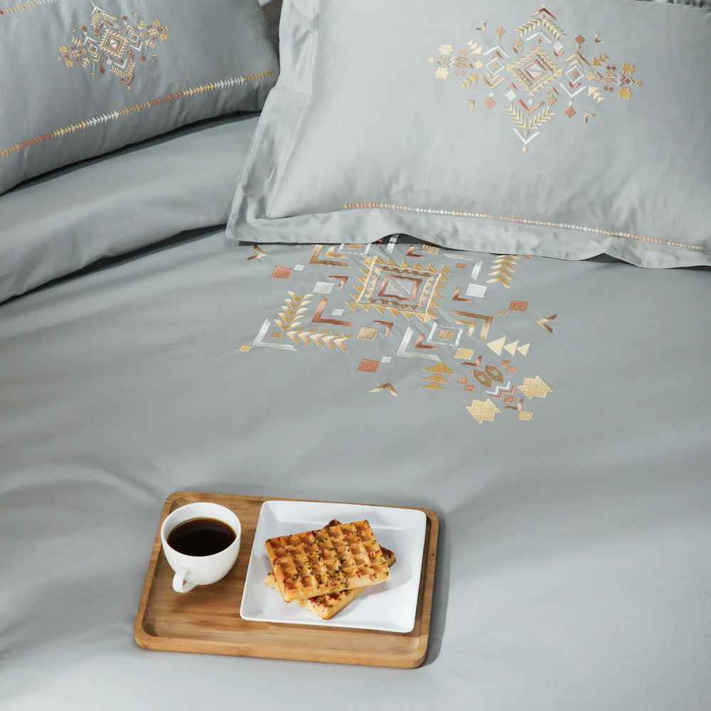 Symbol Embroidered Duvet Cover Set