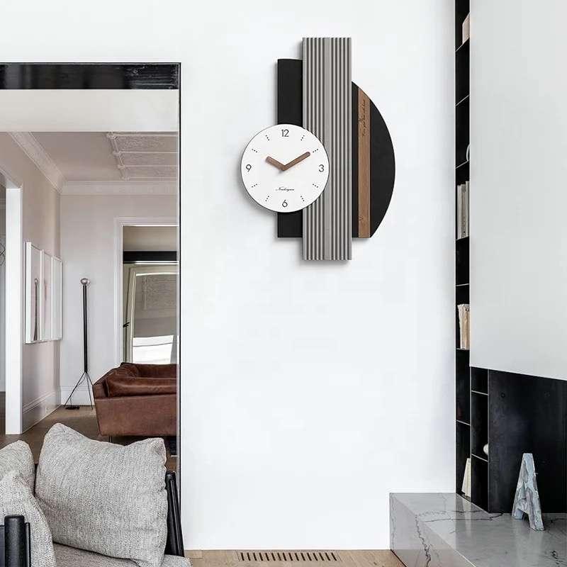 Coral Grey Wall Clock