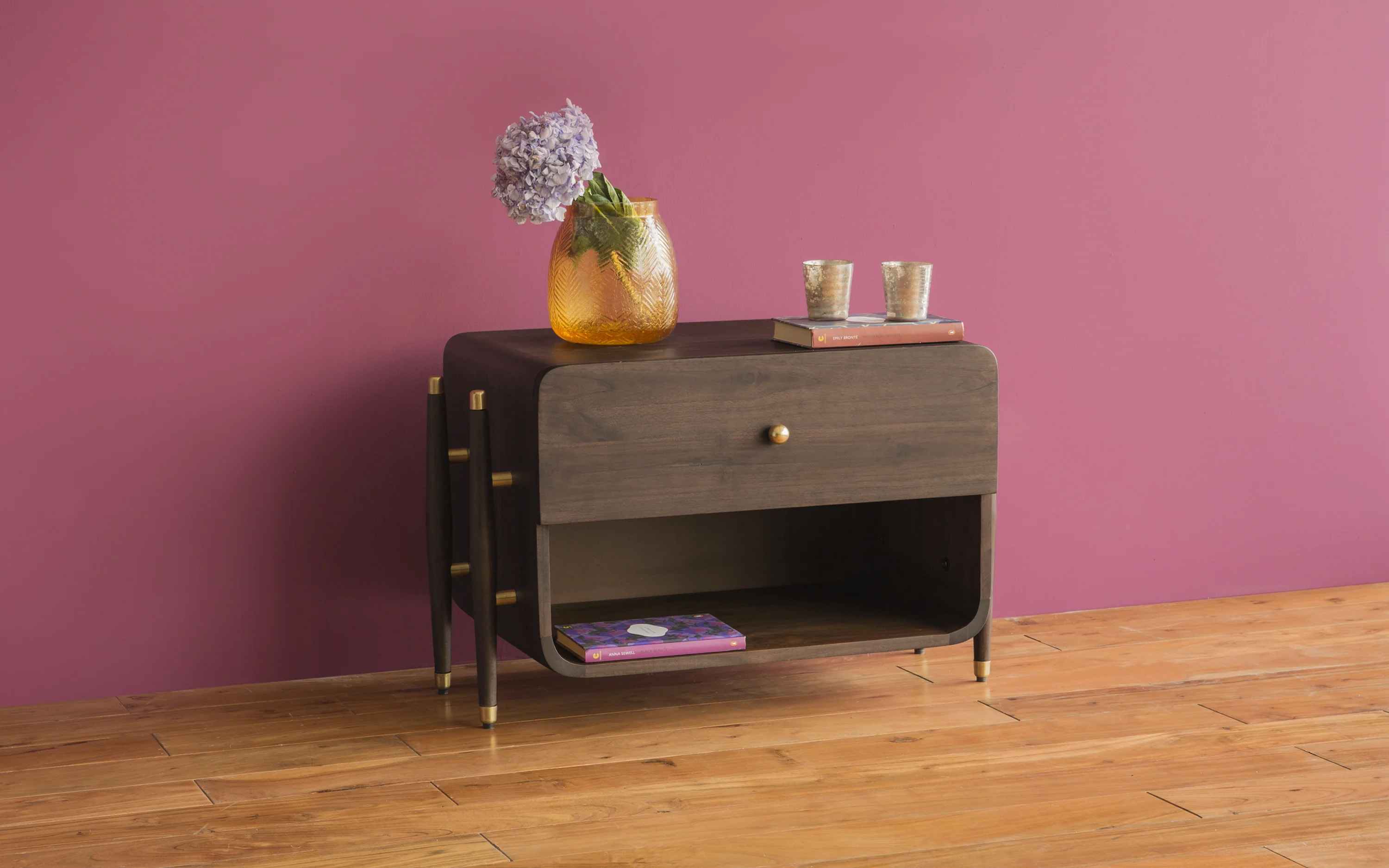 Navah Bedside Table Teak Wood