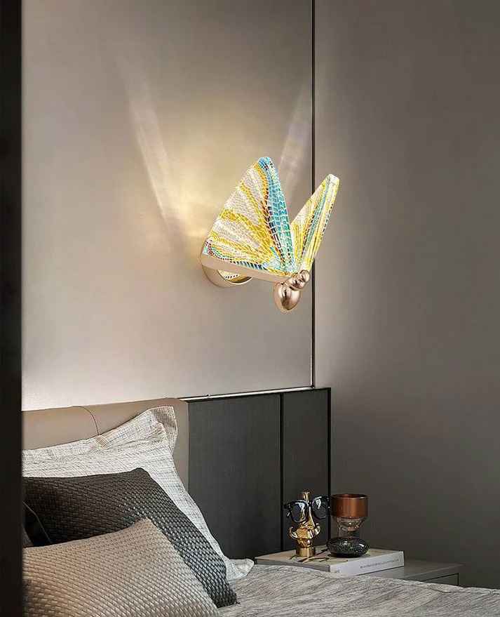 Acrylic Multicolour Butterfly Wall Light