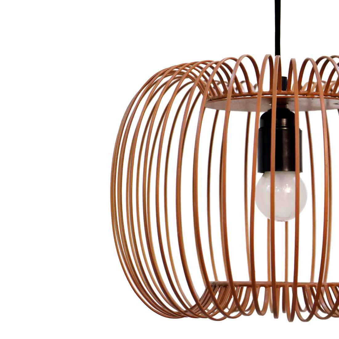 Zura Bubble Pressed  Brown Hanging Lamp