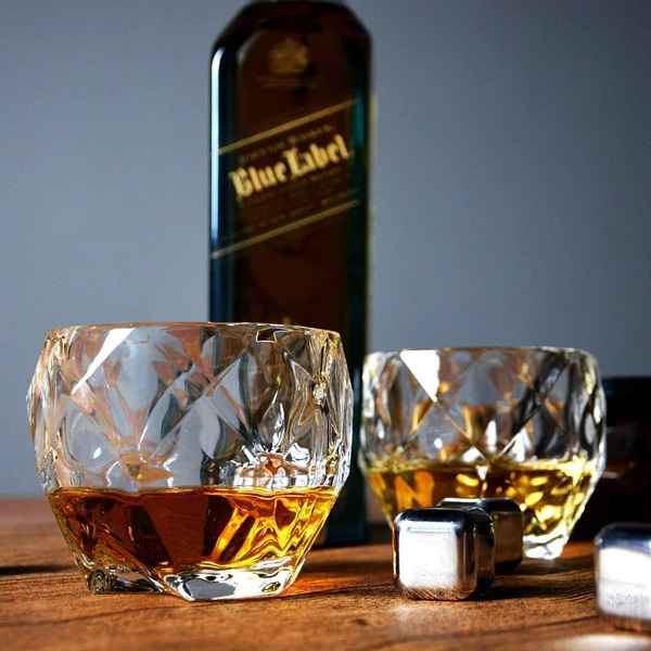 Diamond Whiskey Crystal Decanter Set With Glasses