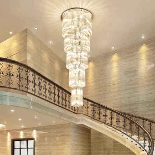 Deliciae Luxury Long Crystal Chandelier