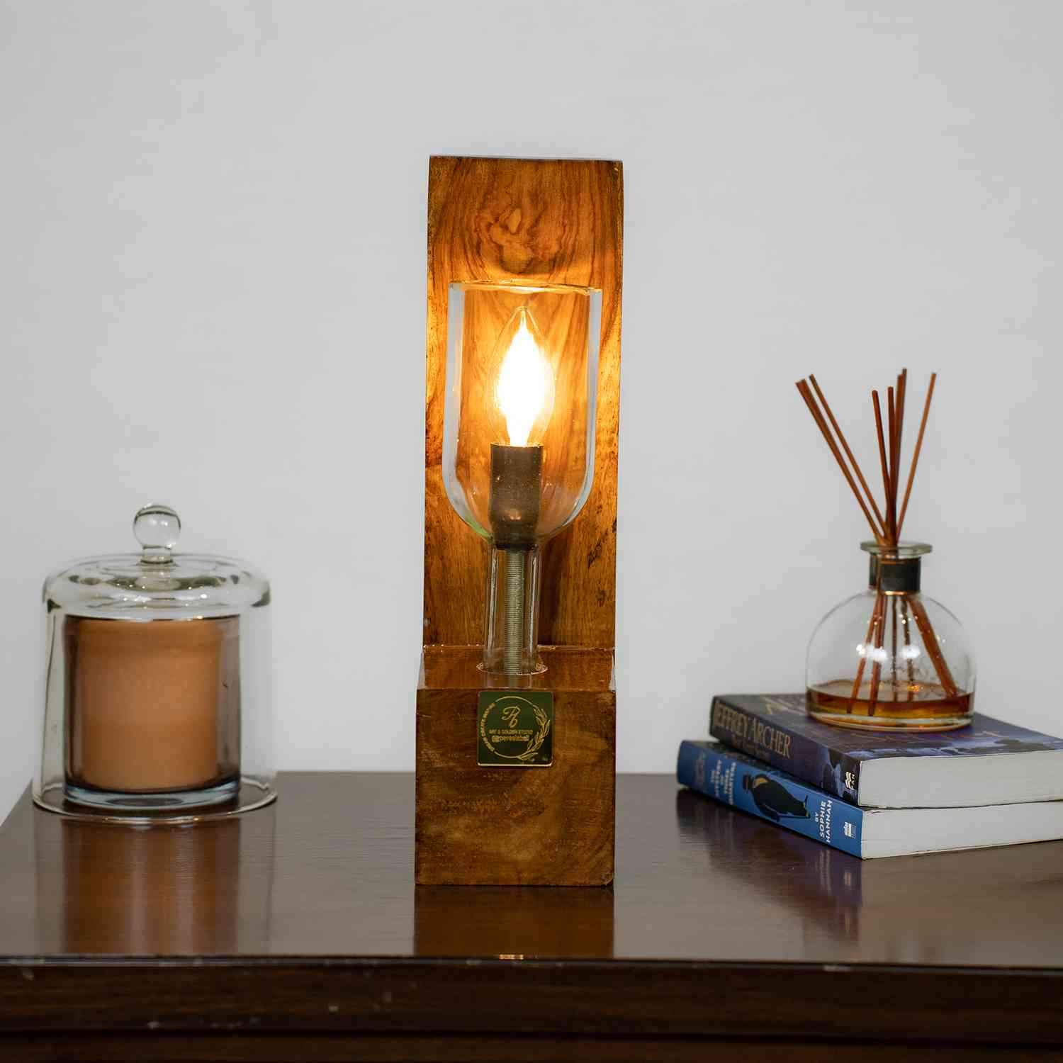 Rustic Wood slice floor Lamp (Sheesham Wood)