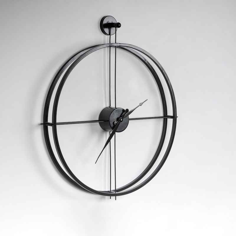 Black Metal Wall Clock