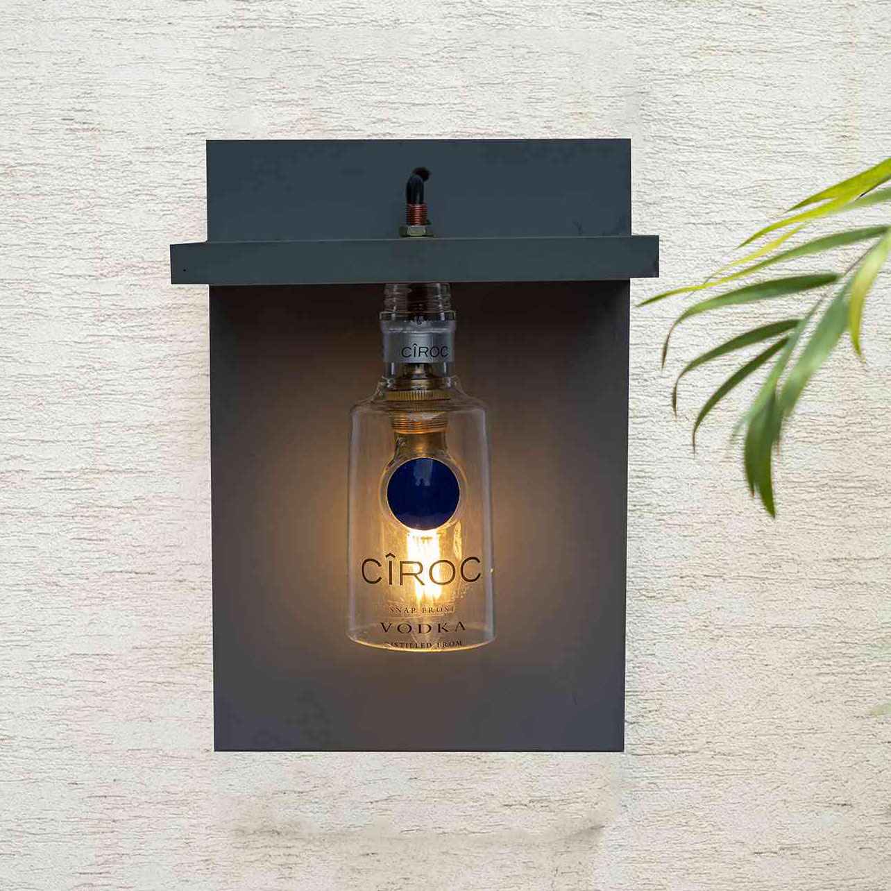 Multi Bulb Ceiling Lamp (Recycled Bottles) - 4 Bottles