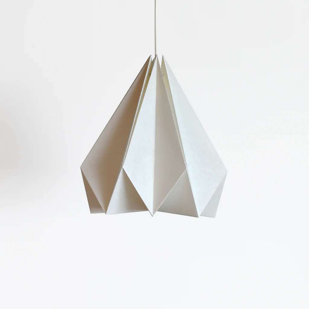 White Paper Origami Lamp Shade; Vanilla Bliss Single Pack