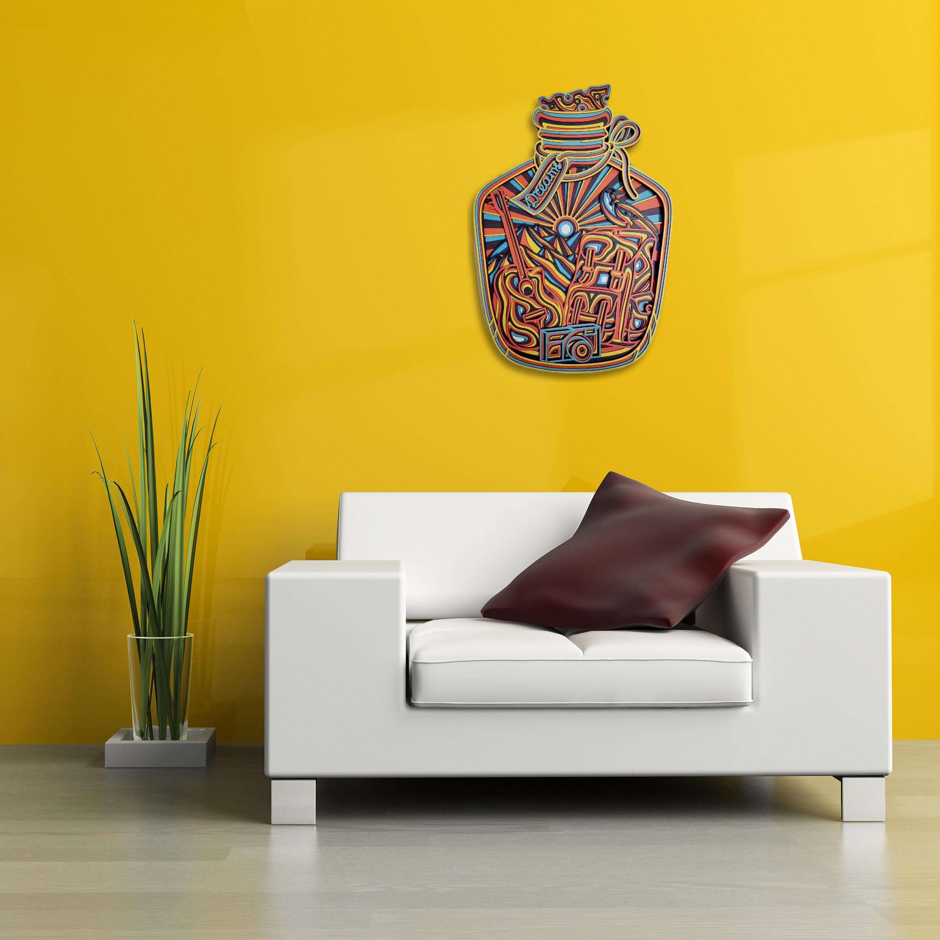 Elephant Zentangle Mandala Art Wall Decor