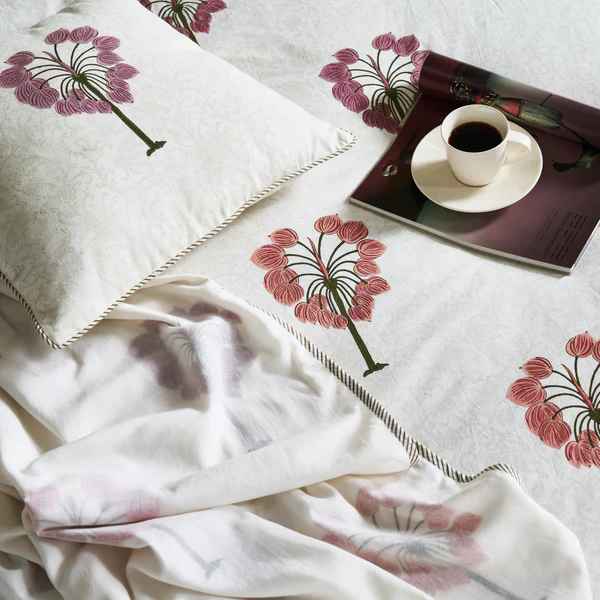 Azalea Block Printed Bedsheet Set