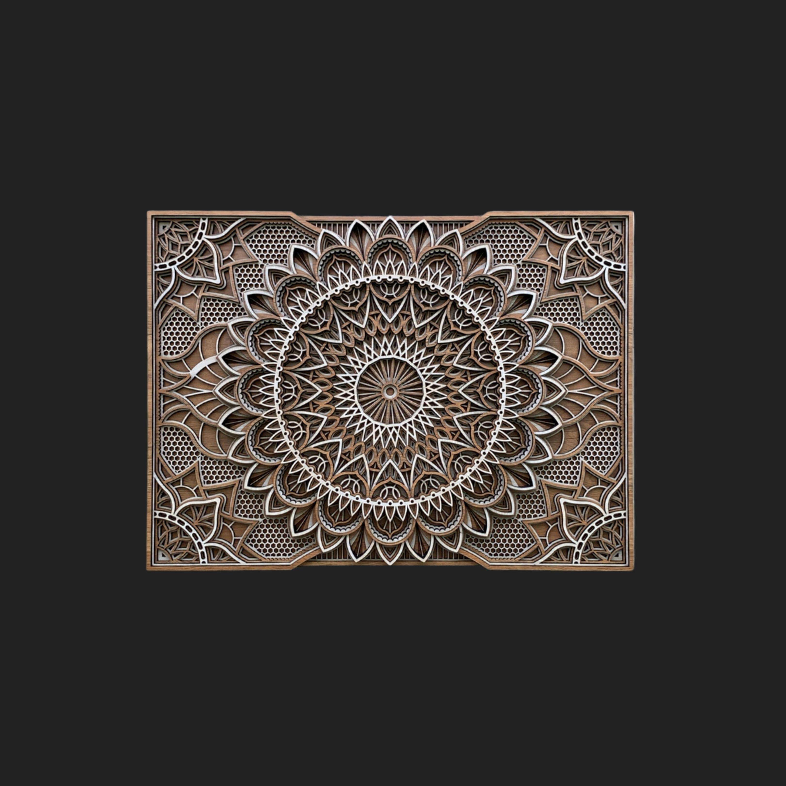 Elephant Zentangle Mandala Art Wall Decor