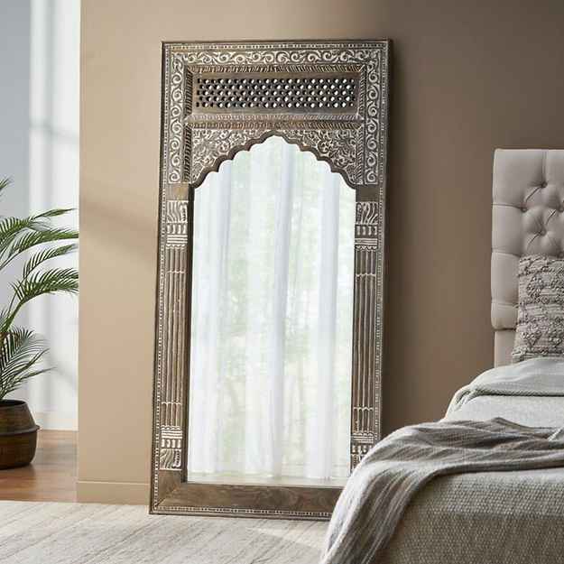 The Mehrab White Jaali Mirror