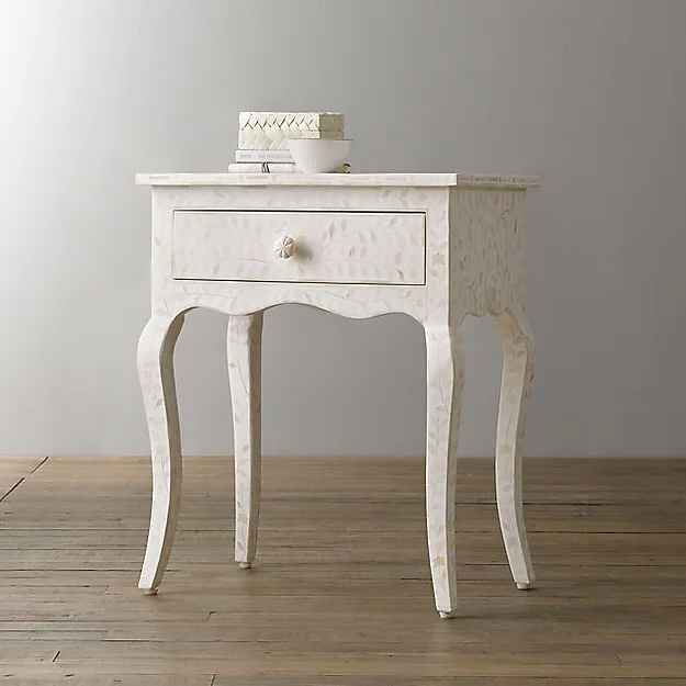 The Varahi Mother of Pearl Side Table