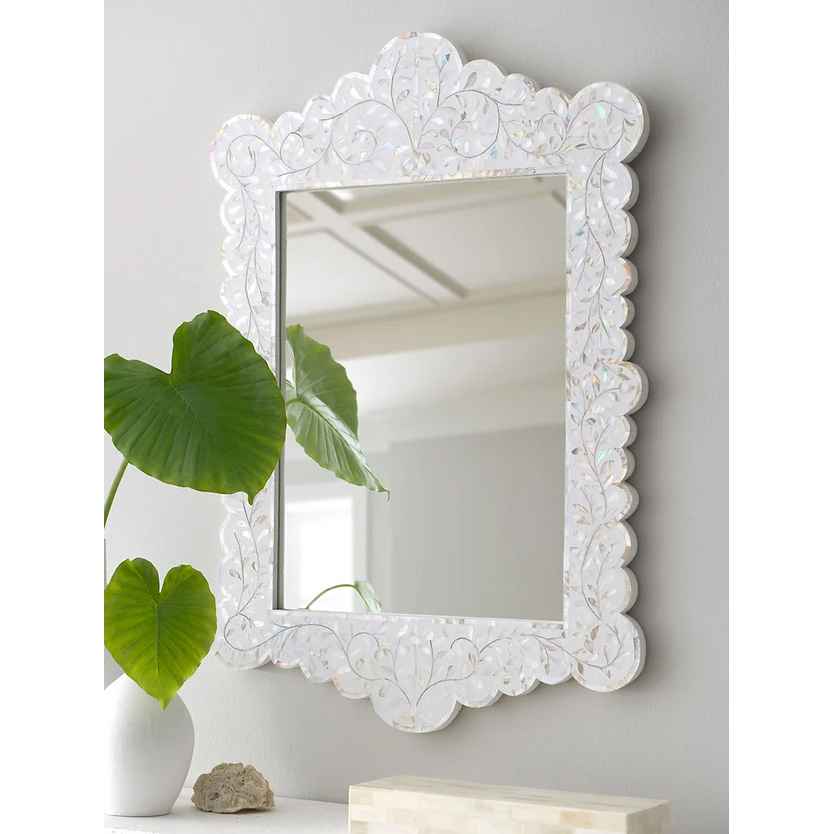 The Mehrab White Jaali Mirror