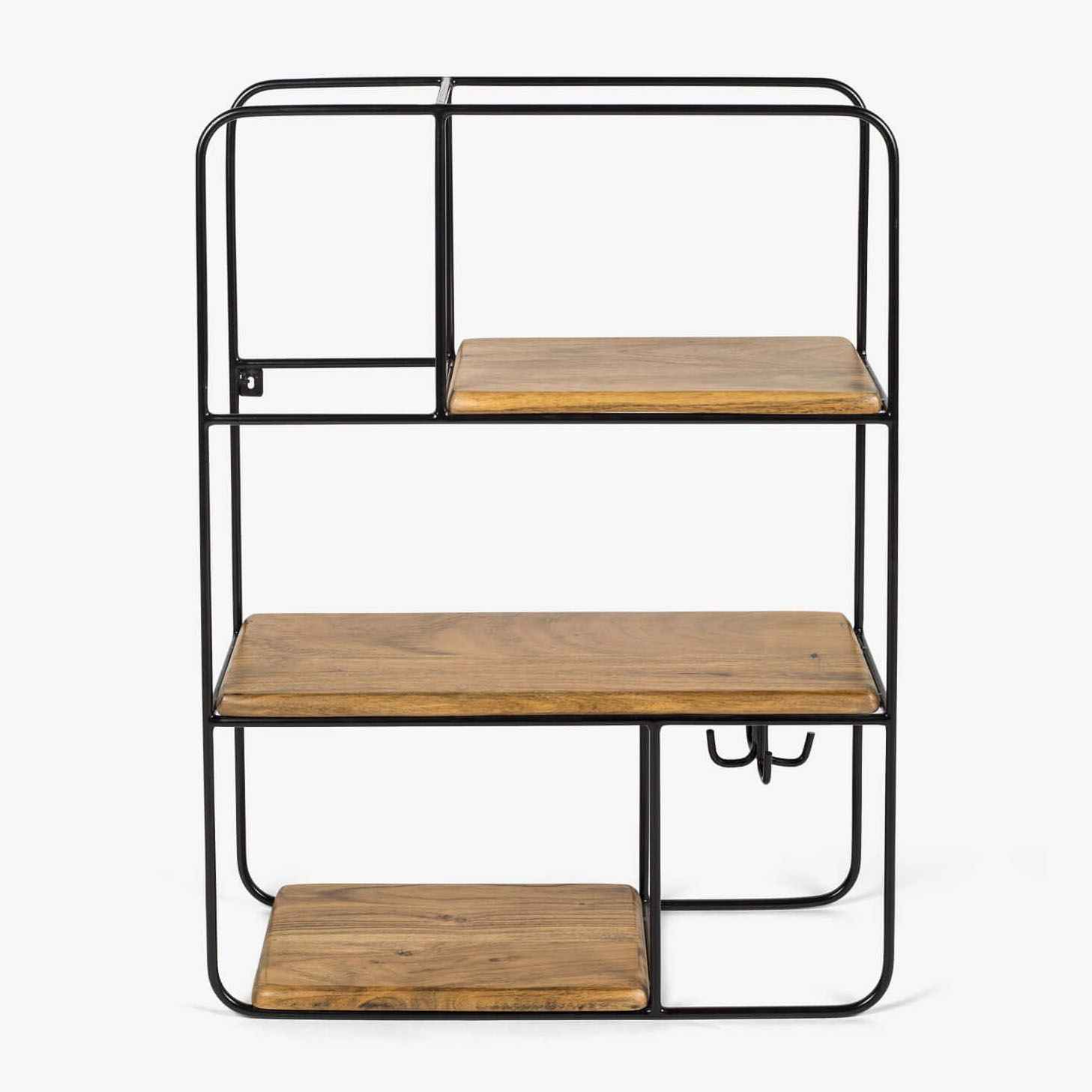 Rattan wall shelves