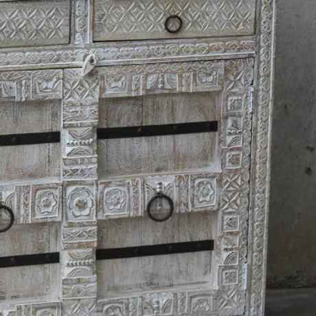 The Rajpriya Carved Rustic Armoire