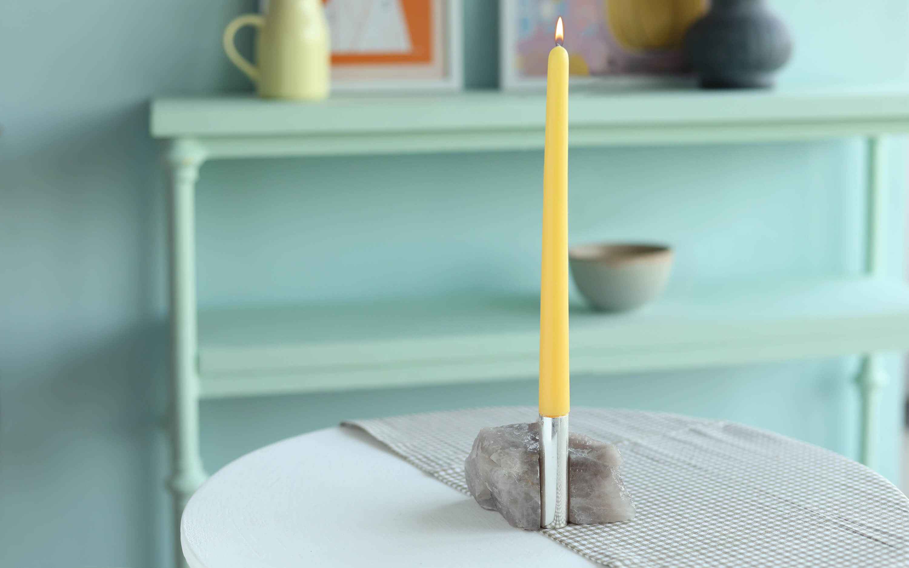 Raw Candle Stand Grey